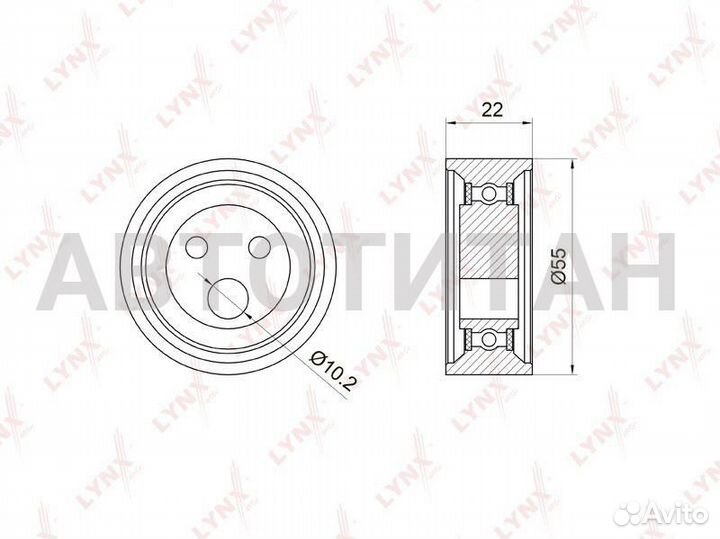 Ролик натяжной ремня грм renault Logan 1.4-1.6 04 / Sandero 1.4-1.6 08 / Clio II 1.4-1.6 98-05 / Kan