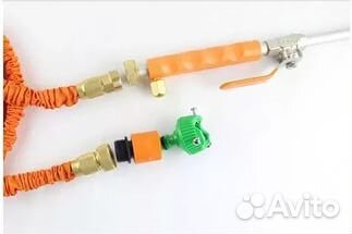 Шланг поливочный растягивающийся латун фитинг 45 М