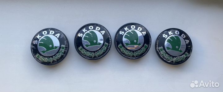 Колпачки заглушки на литые диски skoda