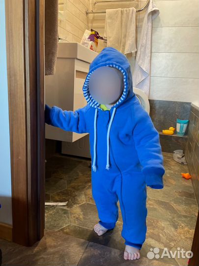 Интерлок в рулоне синий и полосатый