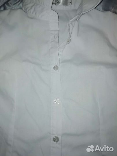 Блузка школьная для девочки 128 см