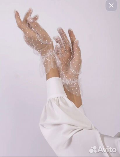 Перчатки в сеточку, митенки