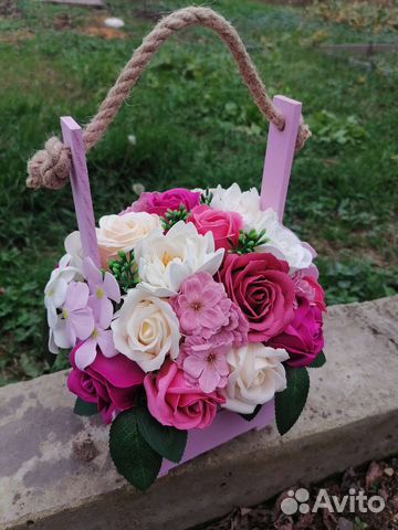 Букет из мыльных роз