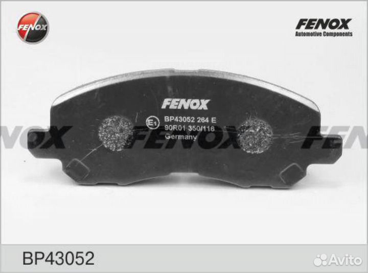 Fenox BP43052 Колодки тормозные дисковые перед пра