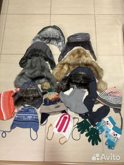 Шапки теплые, варежки, зимние штаны