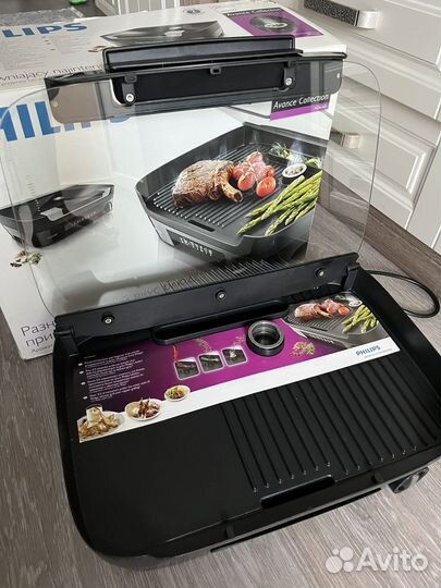 Гриль Philips HD 6360/20, серый/черный