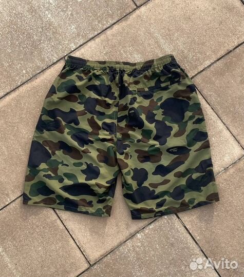 Bape camo beach shorts