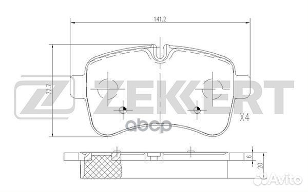 Колодки торм. диск. задн. Iveco Daily III-VI 02