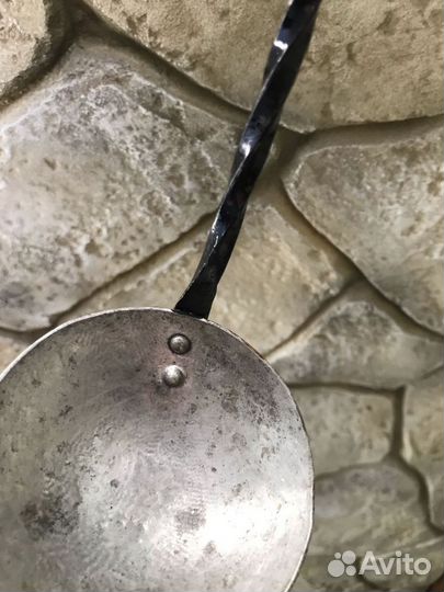 Черпак, половник медный, винтаж. Швеция