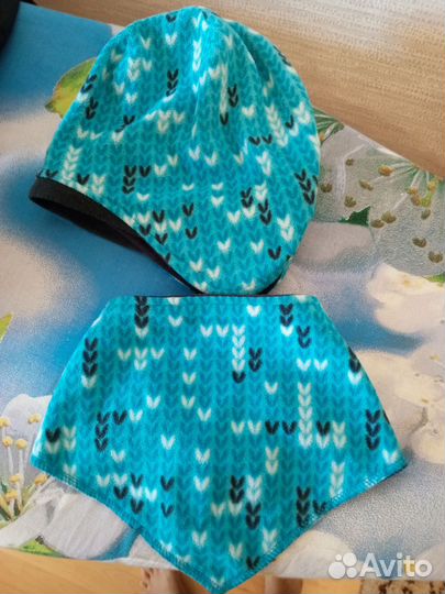 Шапка и снуд для мальчика р 56