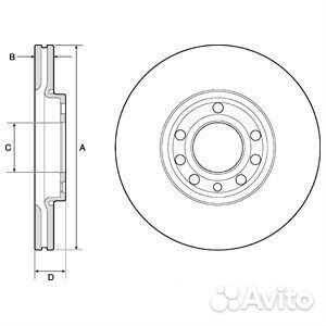 Диск тормозной вентилируемый Delphi BG3713