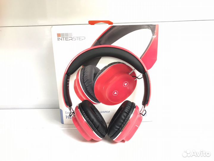 Наушники беспроводные Interstep SBH-350 красные