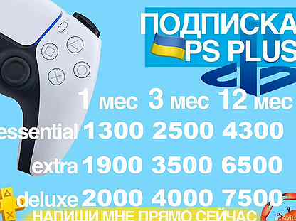 Подписка Ps Plus Extra Украина