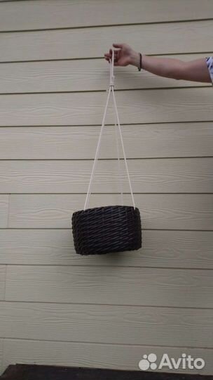 Кашпо из искусственного ротанга 7 л