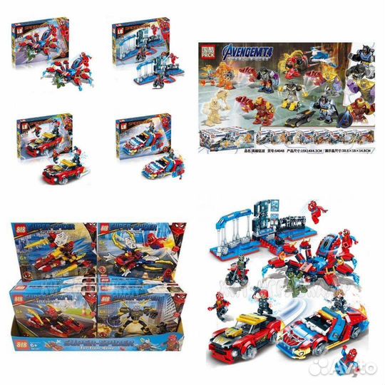 Наборы конструктора герои марвел человек паук