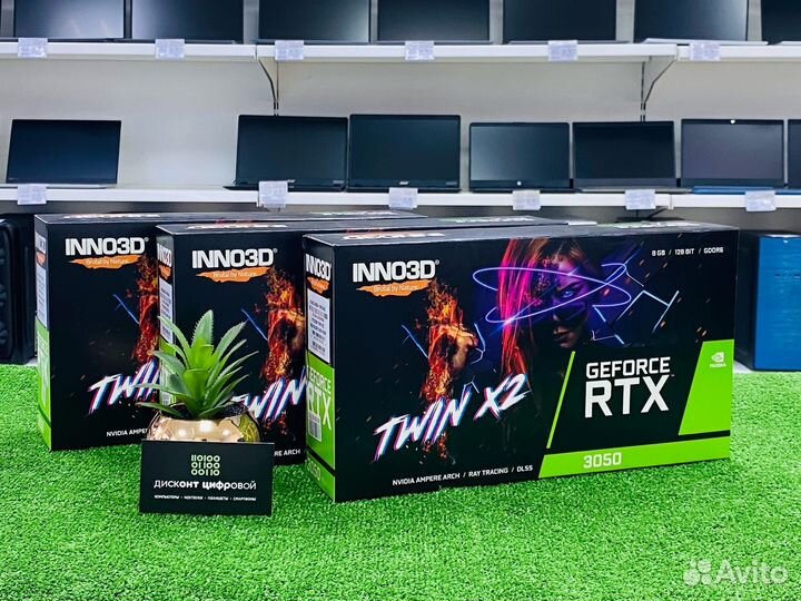 New/Inno3D GeForce RTX 3050 twin X2 8 гб