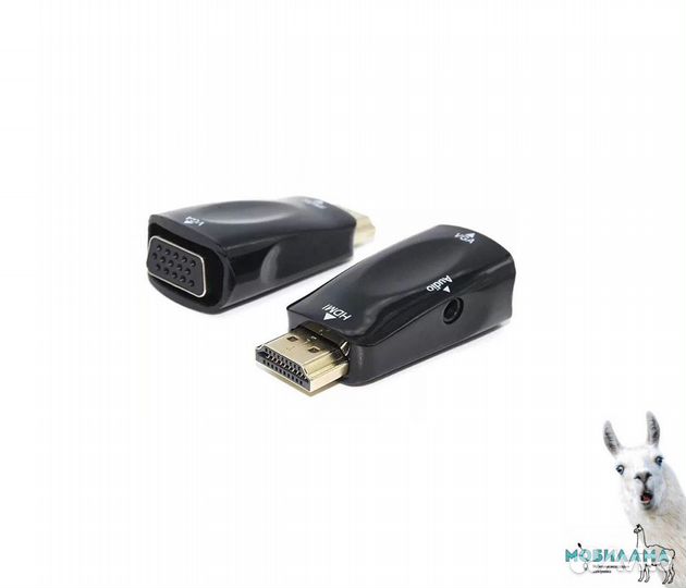 Адаптер hdmi-VGA c AUX (компактный)