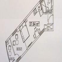 Апартаменты-студия, 38 м², 16/18 эт.