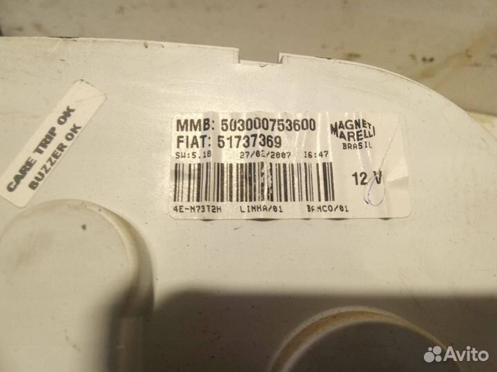 Панель приборов (щиток) Fiat Albea 2007 51737369