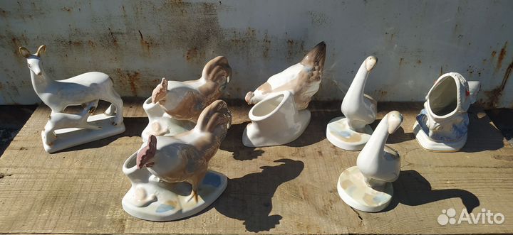 Статуэтки и декоративная посуда из фарфора СССР