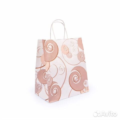 Крафт пакет с кручеными ручками 240*140*280 мм бел