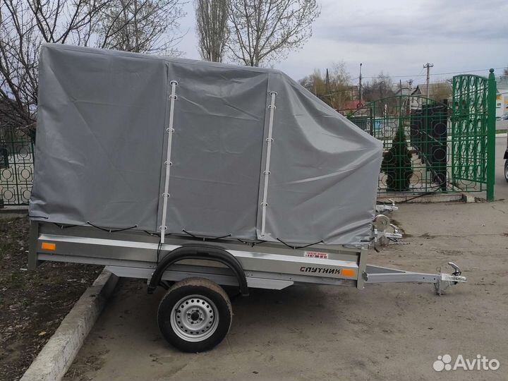 Прицеп Спутник Мото 2515/33 с тентом и каркасом