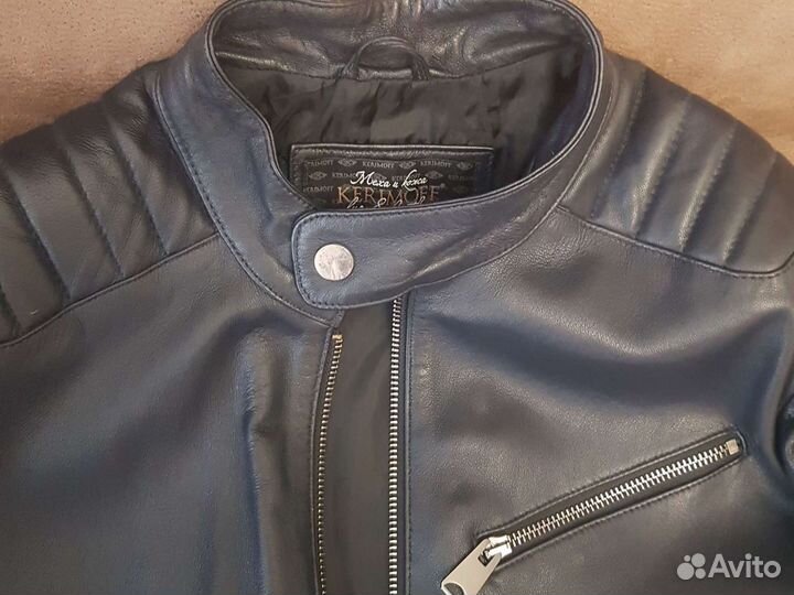 Кожаная куртка мужская S 46