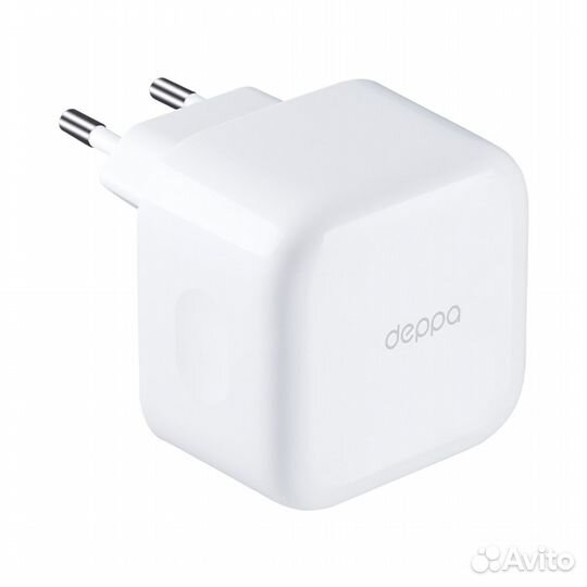 Сетевое зарядное устройство Deppa 2хUSB-C, 35W, бе