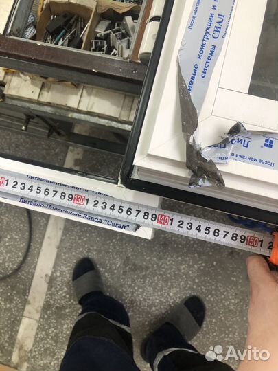 Дверь алюминевая штульповая