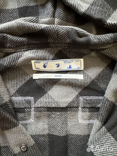 Рубашка с капюшоном Off-White, размер L, оригинал
