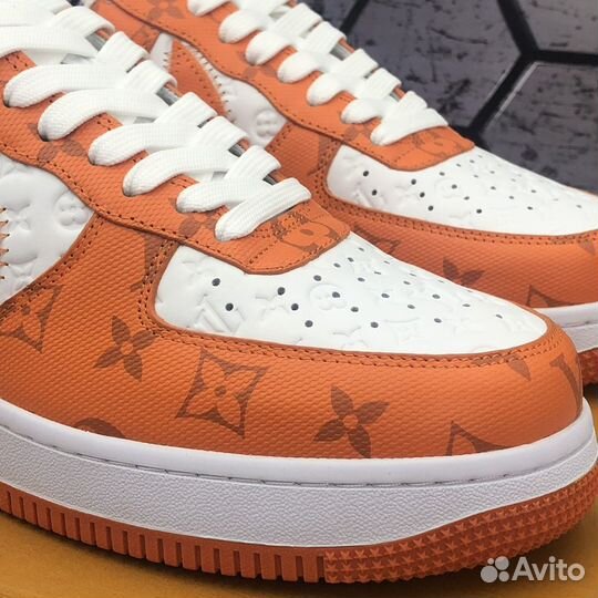 Louis Vuitton X Nike Air Force 1 Low White Orange