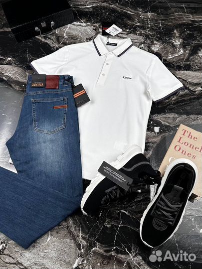 Zegna джинсы поло обувь