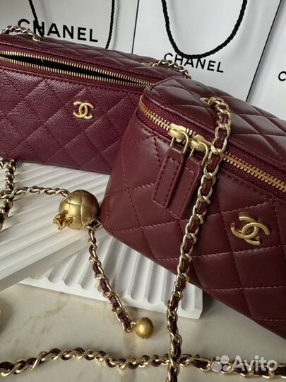 Бьюти кейс chanel сумка бордовый оригинал