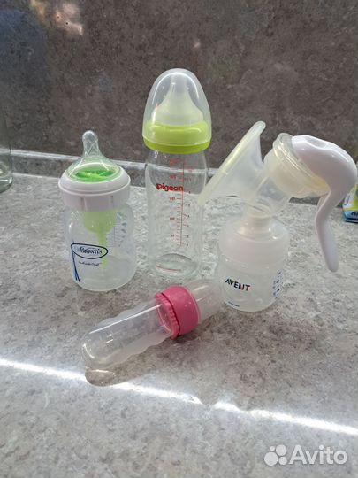 Молокоотсос avent и бутылочки