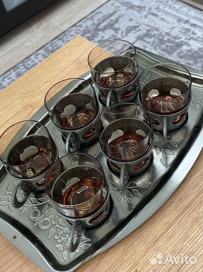 Набор подстаканников с рюмками Олимпиада СССР