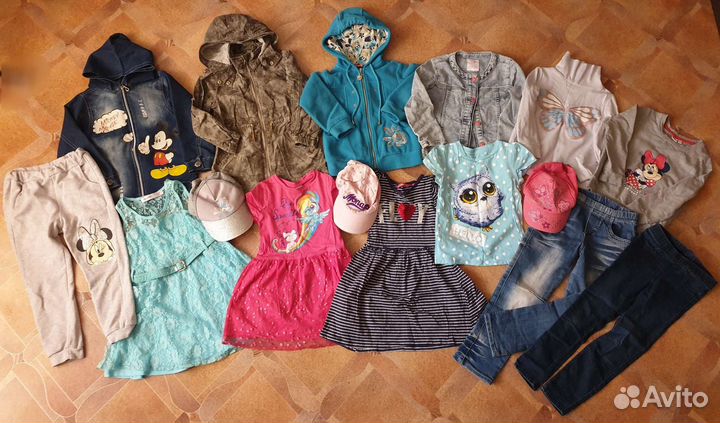 Вещи для девочки, пакетом (от 104 по 116 размер)