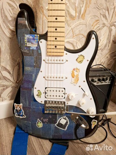 Электрогитара с комбиком бу