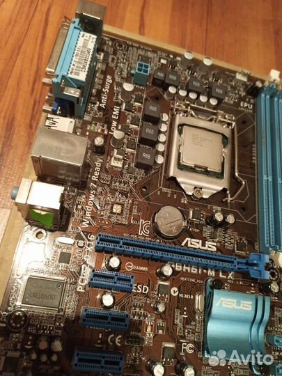 Asus P8H61-M LX s1155 Мат плата + проц