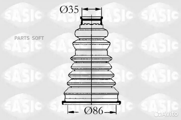 Sasic 4003432 Пыльник шруса наруж.renault logan/sa