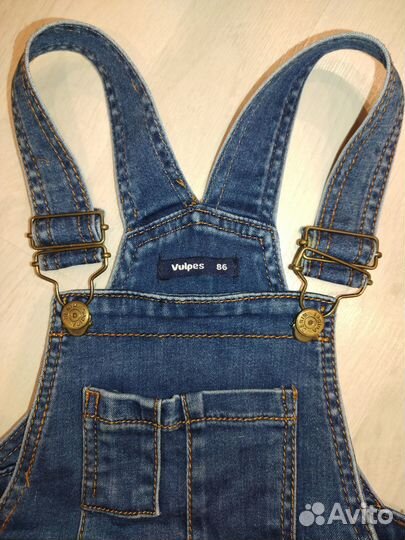 Полукомбинезон джинсовый для мальчика 86 размер