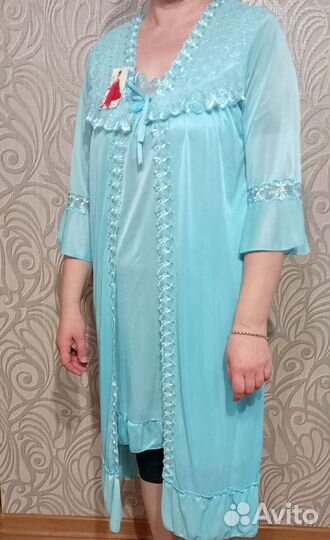 Пеньюар с ночной сорочкой