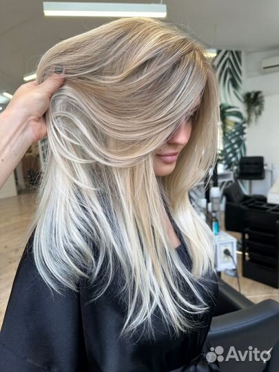 Сложное окрашивание волос airtouch, рельеф, шатуш