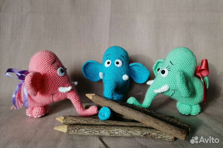 Сердечные вязанные Валентинки