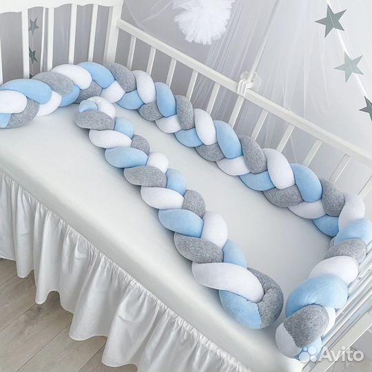 Бортик коса в кроватку (на заказ)