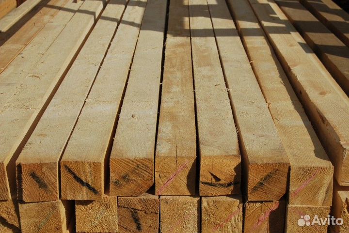 Брусок обрезной естественной влажности хвоя 3–4 (C