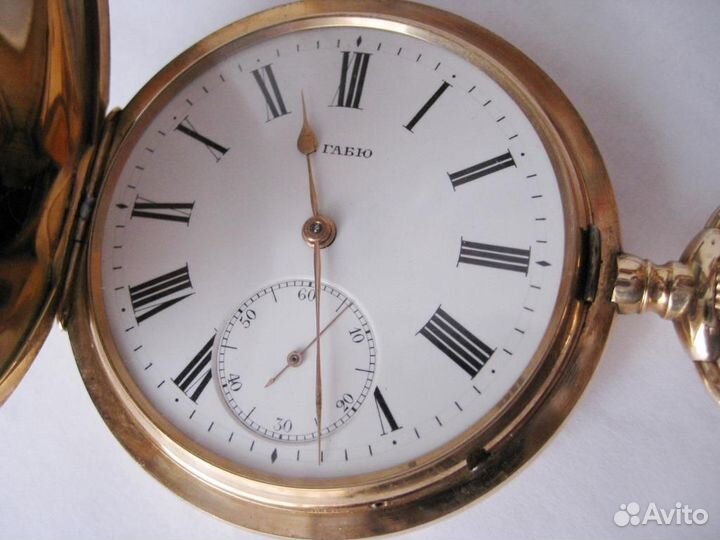 Золотые карманные часы В.Габю на iwc