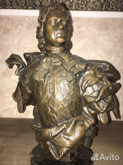Бюст Петр Первый бронза