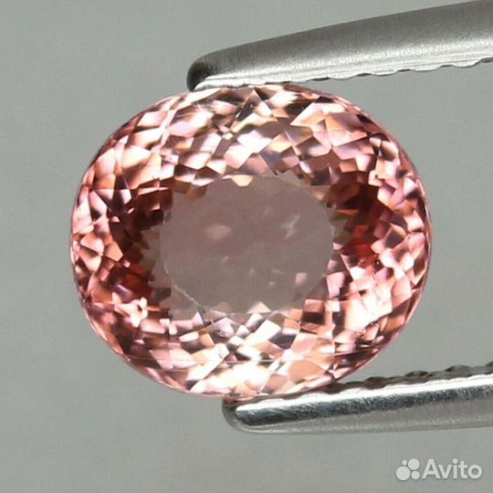 Турмалин натуральный 1,68Ct 8х7мм VVS Розовый овал