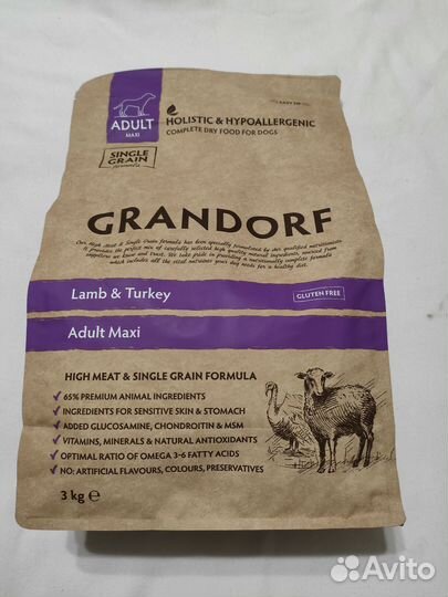 Корм для собак крупных пород Grandorf 3кг