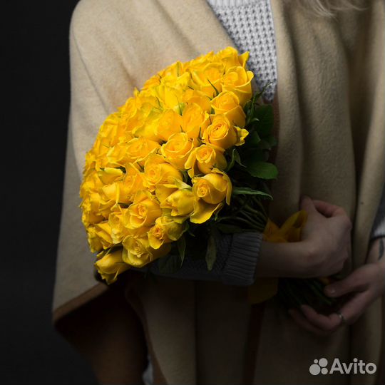 Букет 51 Желтая Роза (40 см.)